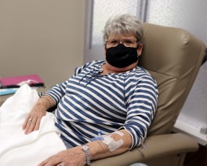 Betty Movall from Newell receives infusions for her Rheumatoid Arthritis at Buena Vista Regional Medical Center’s Oncology & Infusion Center.